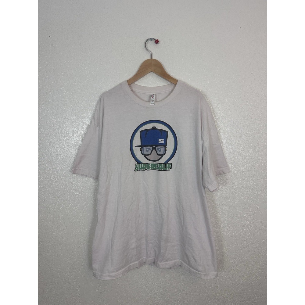 Vintage Supercalif Graphic Tee XL White USA Style Made